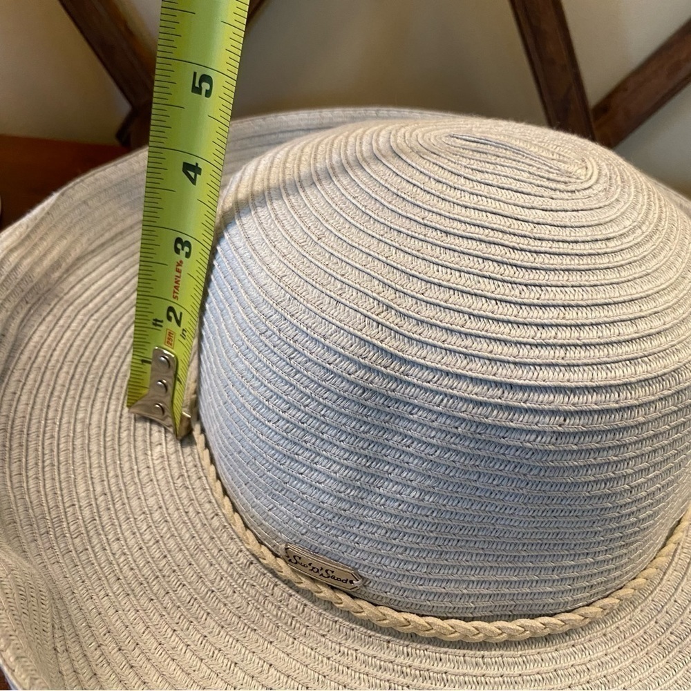 SUN 'N' SAND Sun Hat Up-Brim Adjustable UPF 50+ Pale Gray/Blue Women One Size - Picture 12 of 12